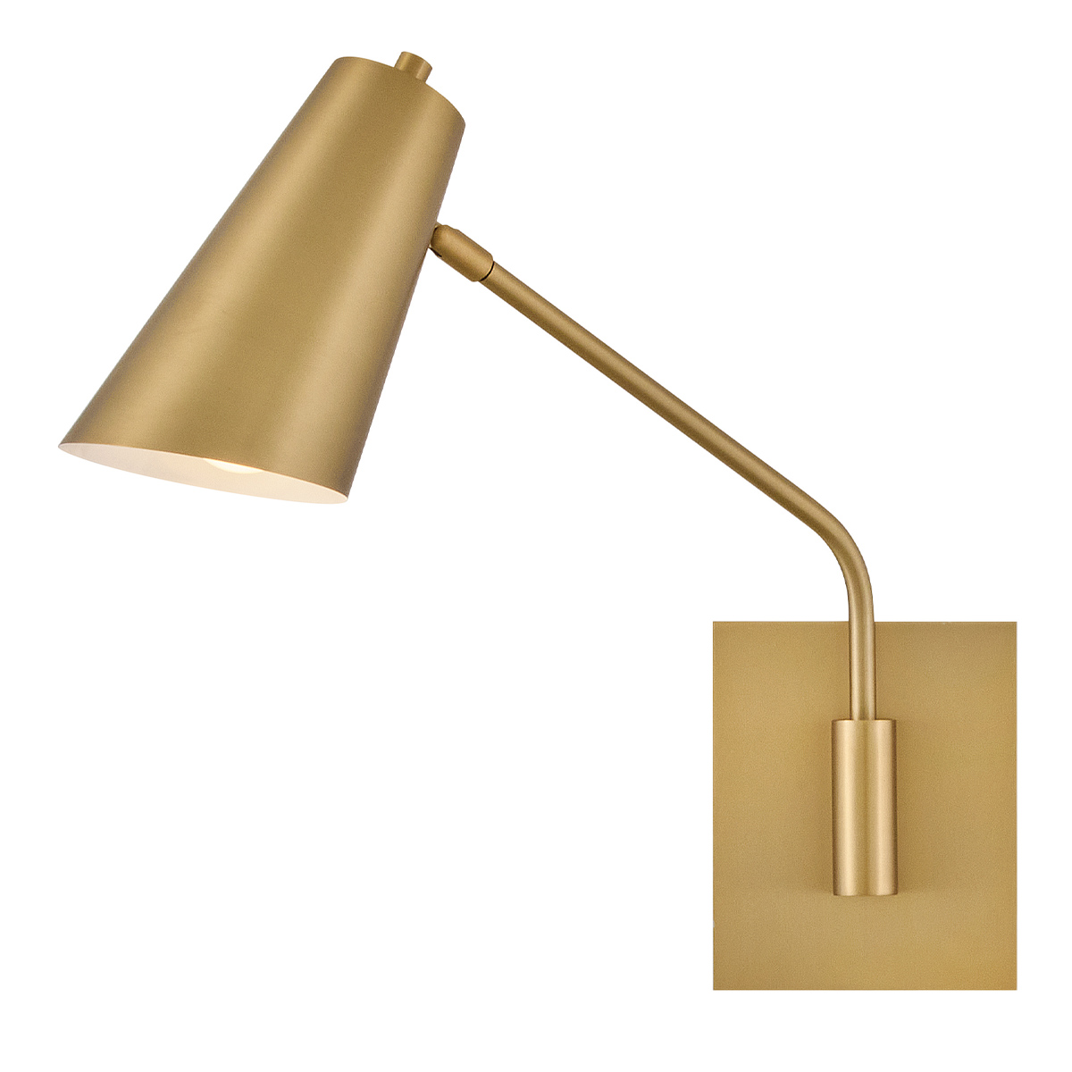 Bray 42cm Mässing läslampa från Elstead Lighting - Bray har dessutom en diskret integrerad str&ouml;mbrytare som g&ouml;r det enkelt att t&auml;nda och sl&auml;cka lampan direkt p&aring; armaturen.
