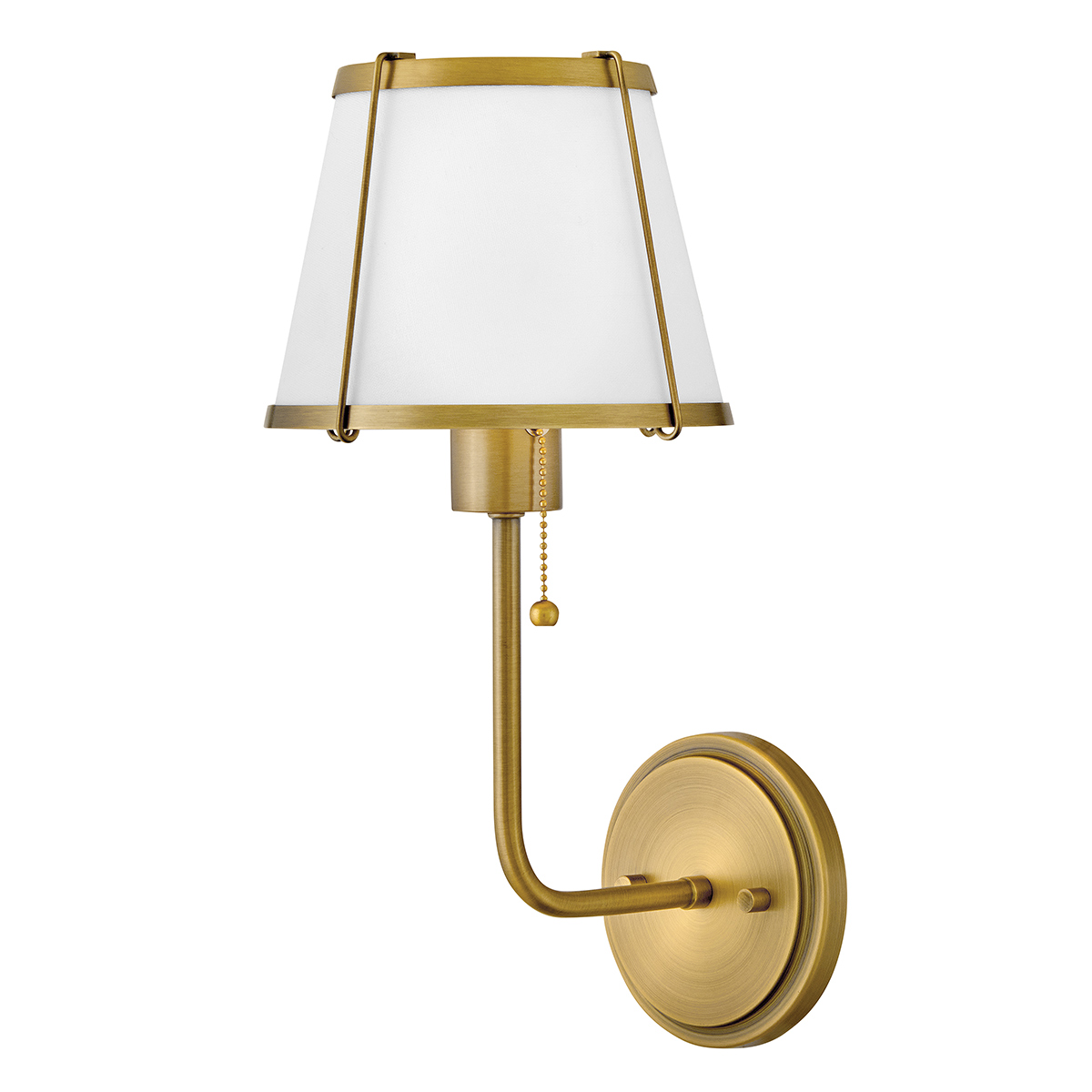 Elstead Lighting - Clarke 40cm - V&auml;gglampa - M&auml;ssing/vit