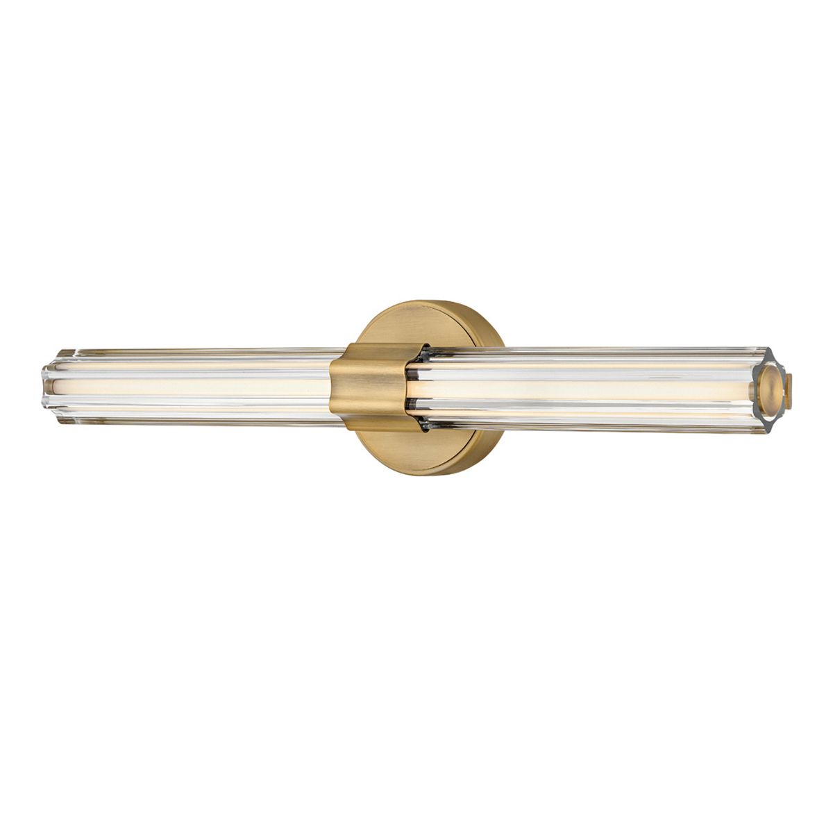 Georgette 60cm Mässing badrumslampa från Elstead Lighting - Georgette &auml;r en elegant v&auml;gglampa f&ouml;r badrum med en dekorativ och symmetrisk design.