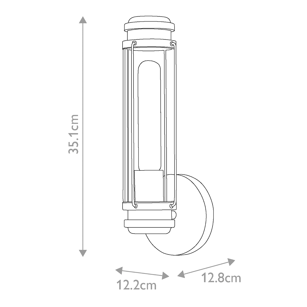Masthead 35cm Krom badrumslampa från Elstead Lighting - Tillverkad av st&aring;l och glas, har den en sofistikerad polerad kromfinish i kombination med svarta detaljer som ger ett lyxigt och tidl&ouml;st uttryck.