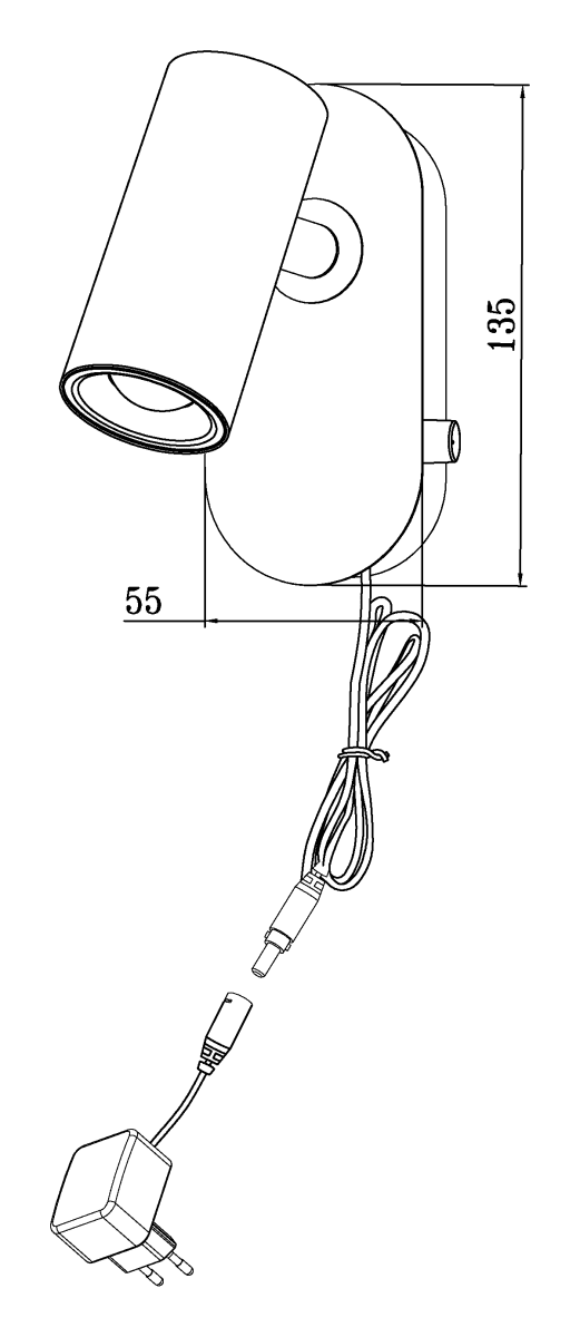 Gusto Svart läslampa från Aneta Lighting - Gusto v&auml;gglampa i mattsvart metall med detaljer i borstad m&auml;ssing.