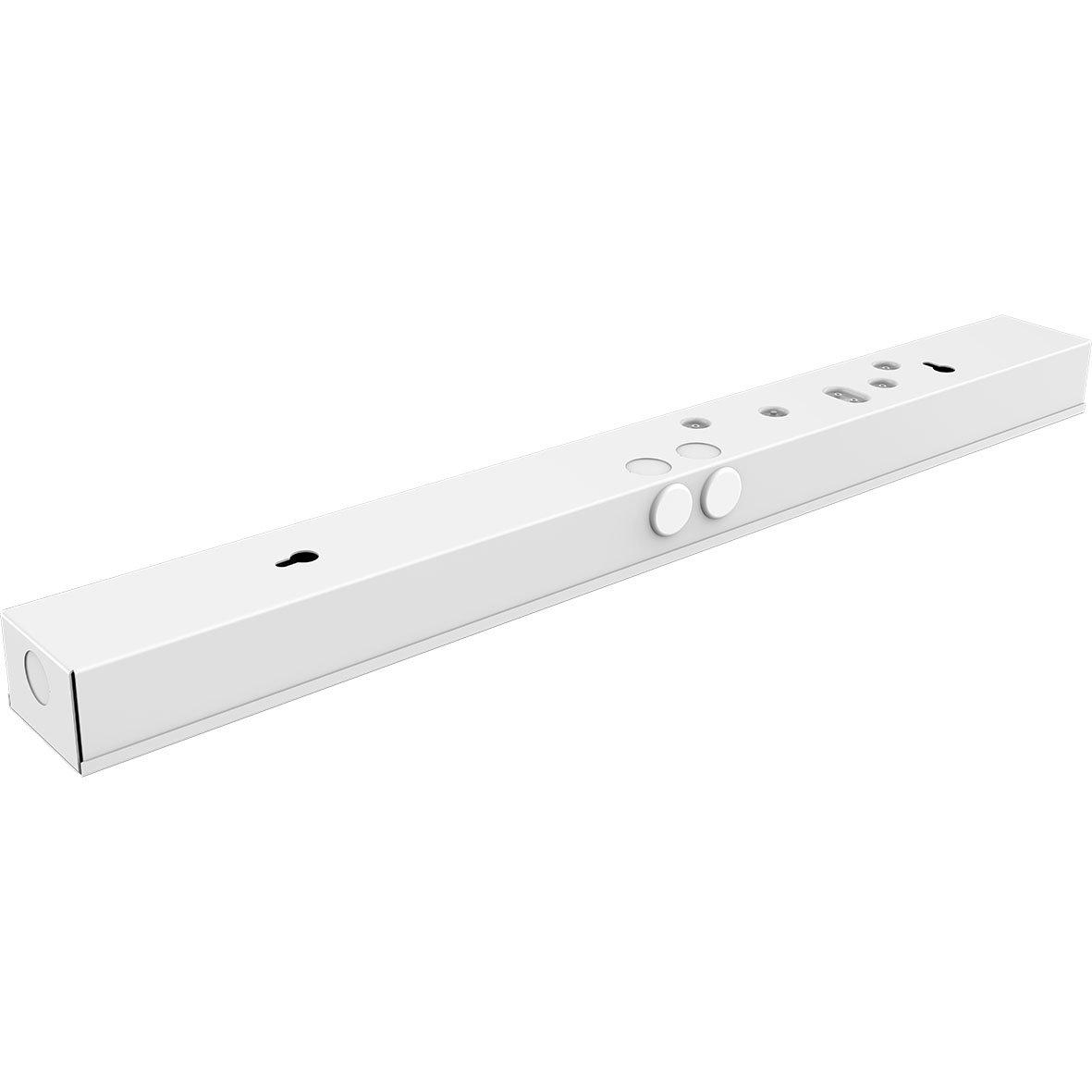 Bänky m. uttag 58cm Vit från Designlight - Denna modell &auml;r 580 mm l&aring;ng och ger ett kraftfullt, j&auml;mnt ljus med en effekt p&aring; 10W och ljusfl&ouml;de p&aring; hela 1000 lumen, idealisk f&ouml;r att lysa upp hela b&auml;nkytan.