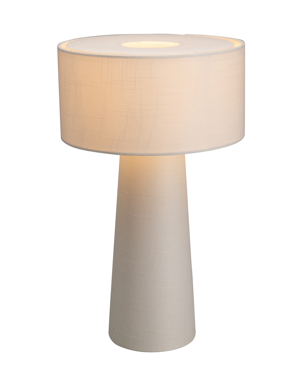Linum 50cm Vit bordslampa från By Rydéns - Linum &auml;r en stilren och dekorativ bordslampa i vitt linne som skapar ett mjukt och harmoniskt uttryck i hemmet.