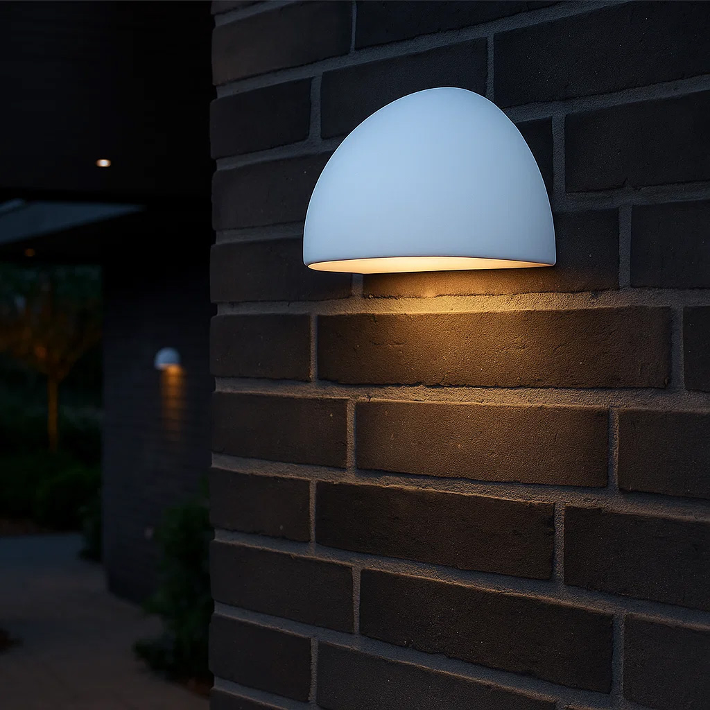 Karlskrona Vit utelampa från Nordic Lighting - Placera f&ouml;rslagsvis vid entr&eacute;n, uteplatsen eller flera i rad l&auml;ngs med fasaden.