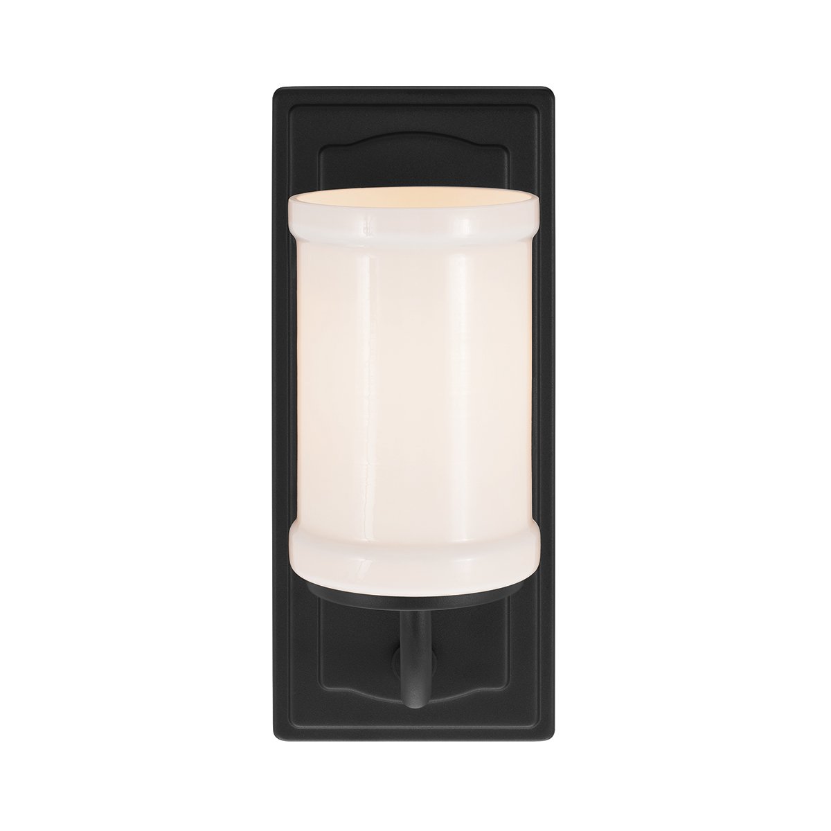 Vetivene 30cm Svart badrumslampa från Elstead Lighting - Vetivene kan monteras med glaset riktat antingen upp&aring;t eller ned&aring;t, vilket ger flexibilitet och g&ouml;r den perfekt vid exempelvis badrumsspegeln.