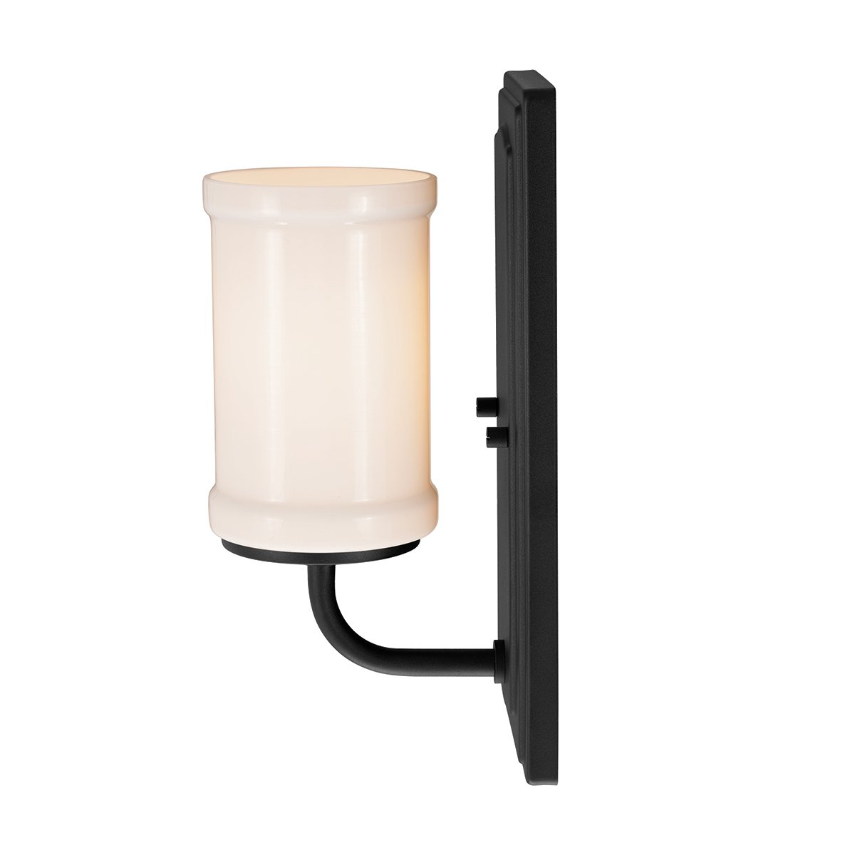 Vetivene 30cm Svart badrumslampa från Elstead Lighting - Vetivene kan monteras med glaset riktat antingen upp&aring;t eller ned&aring;t, vilket ger flexibilitet och g&ouml;r den perfekt vid exempelvis badrumsspegeln.