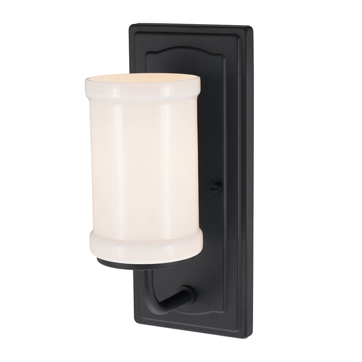 Vetivene 30cm Svart badrumslampa från Elstead Lighting - Vetivene kan monteras med glaset riktat antingen upp&aring;t eller ned&aring;t, vilket ger flexibilitet och g&ouml;r den perfekt vid exempelvis badrumsspegeln.