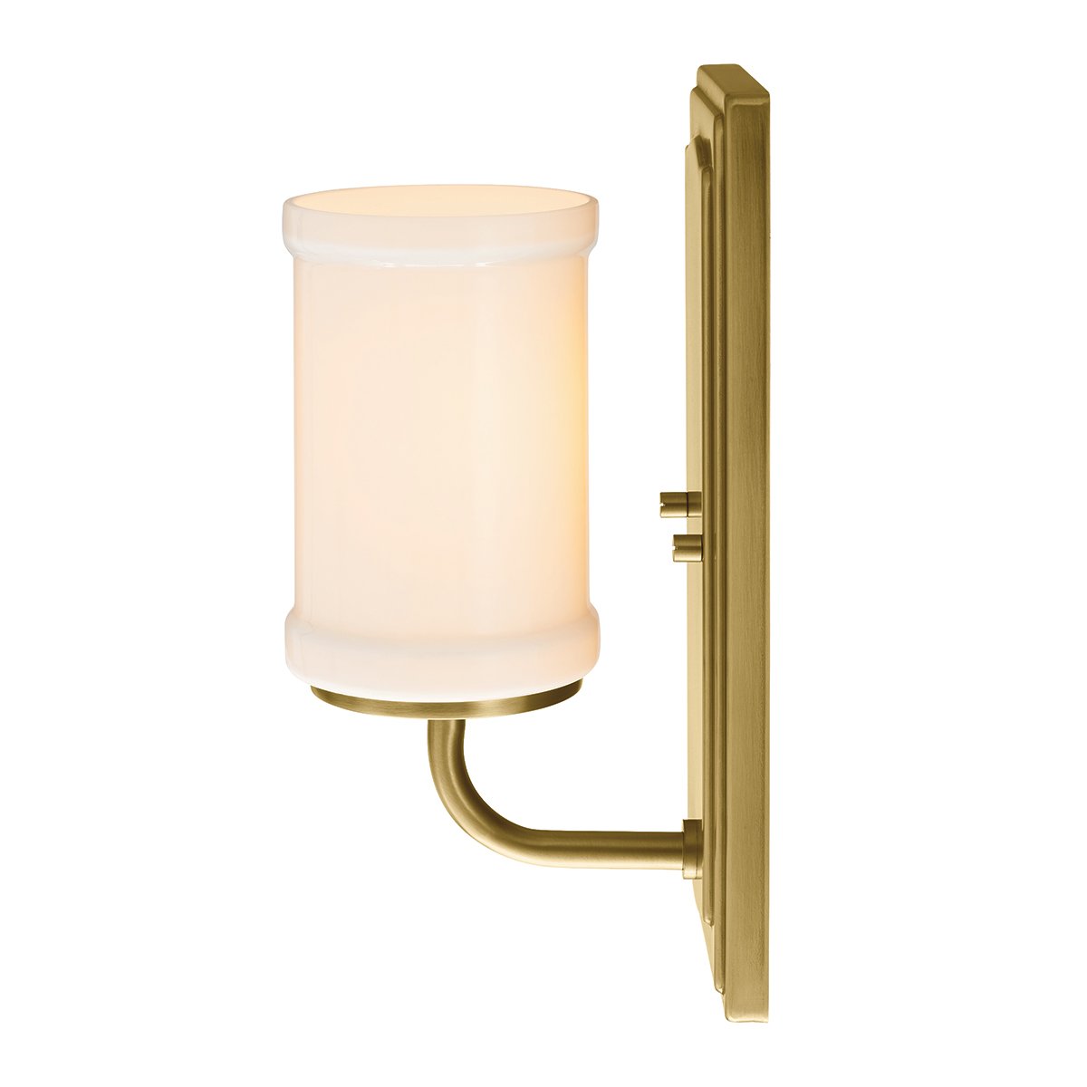 Vetivene 30cm Mässing badrumslampa från Elstead Lighting - Vetivene kan monteras med glaset riktat antingen upp&aring;t eller ned&aring;t, vilket ger flexibilitet och g&ouml;r den perfekt vid exempelvis badrumsspegeln.