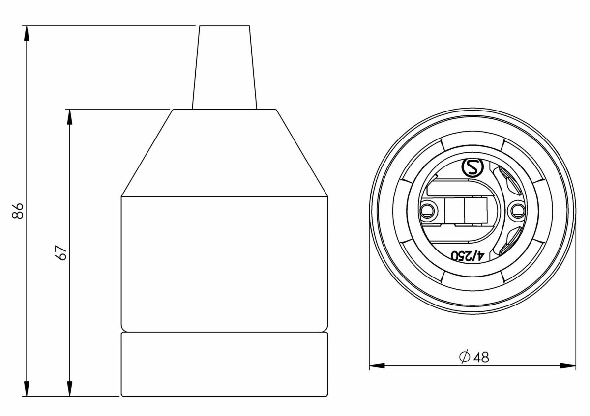 Klack Ø5 Svart taklampa från Ifö electric - Den minimalistiska designen g&ouml;r att den passar i m&aring;nga olika milj&ouml;er och kan med f&ouml;rdel kombineras med en dekorativ ljusk&auml;lla.