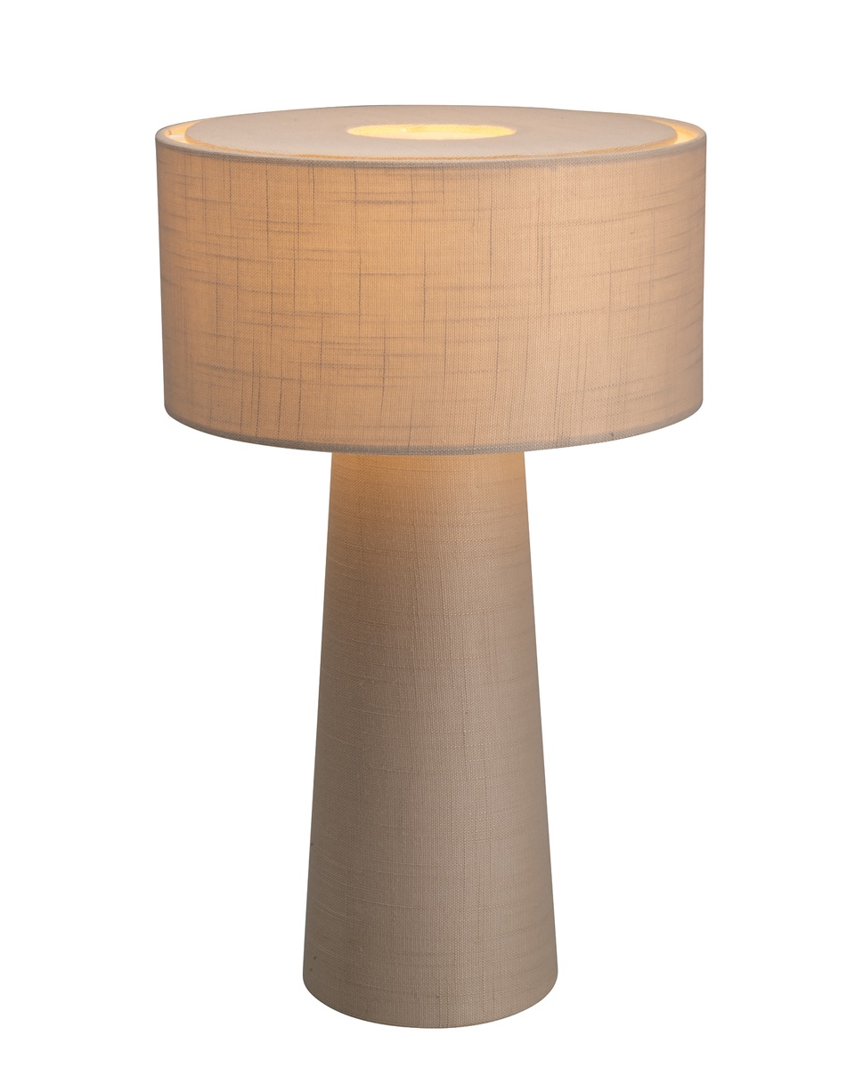 Linum 50cm Beige bordslampa från By Rydéns - Linum &auml;r en stilren och dekorativ bordslampa i beige linne som skapar ett mjukt och harmoniskt uttryck i hemmet.