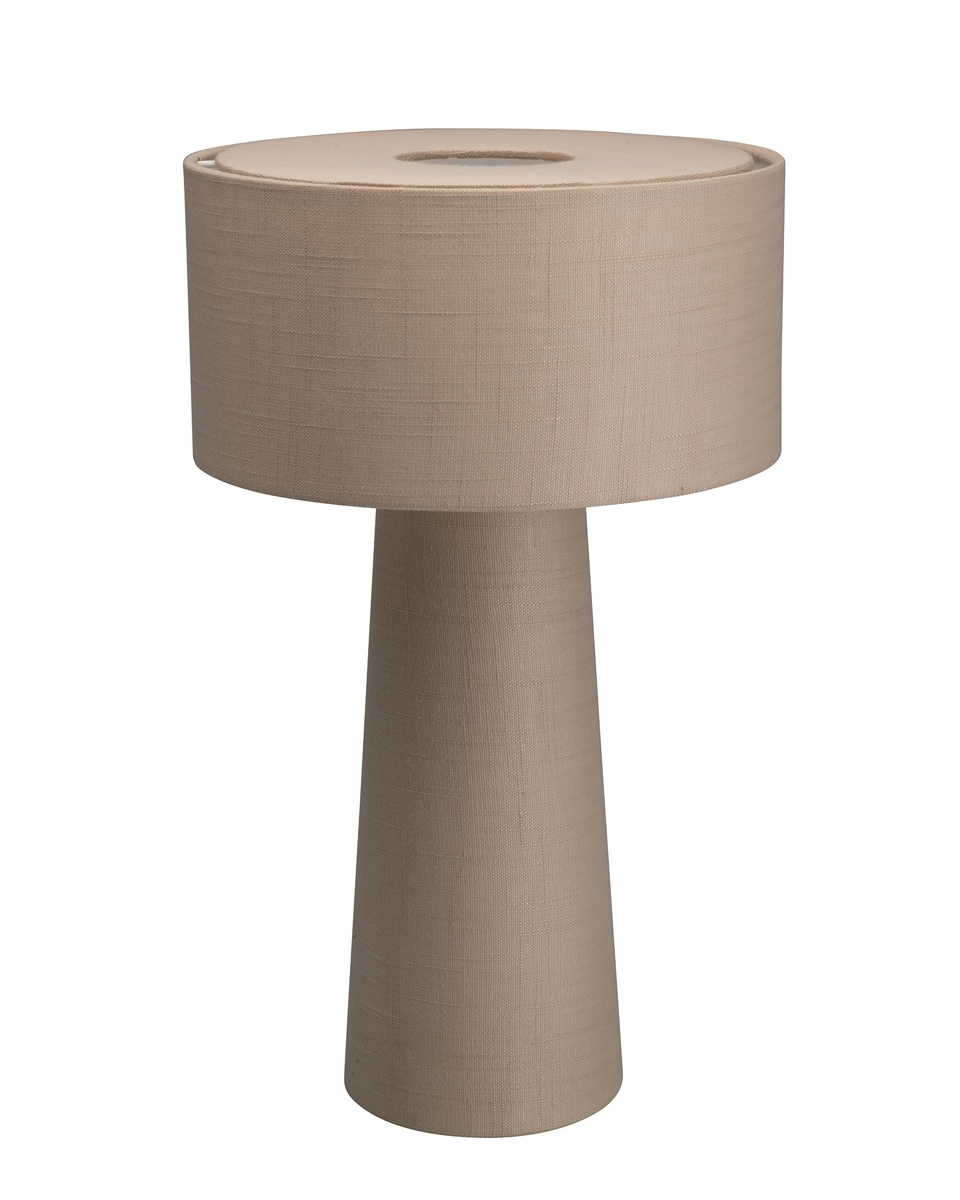 Linum 50cm Beige bordslampa från By Rydéns - Linum &auml;r en stilren och dekorativ bordslampa i beige linne som skapar ett mjukt och harmoniskt uttryck i hemmet.