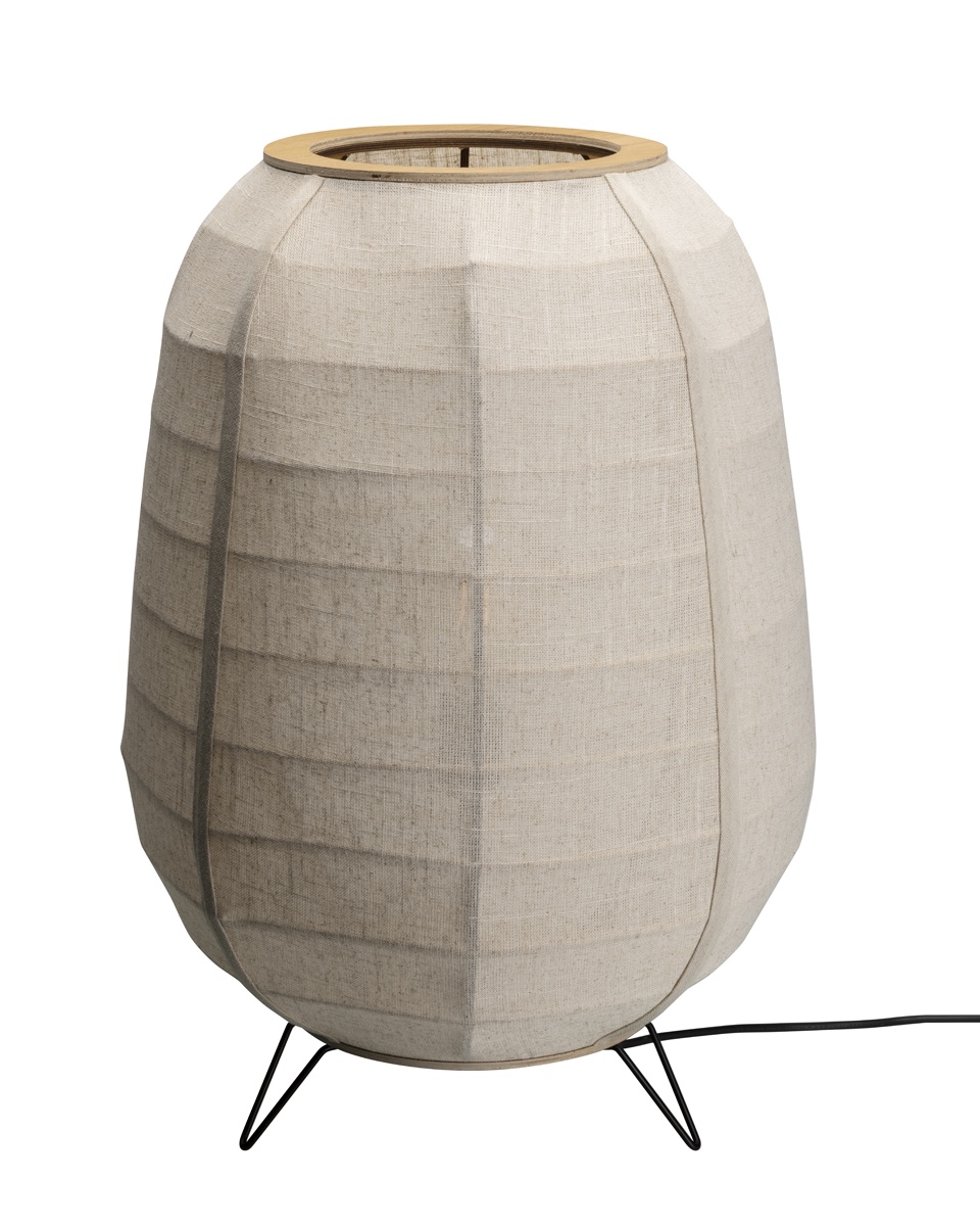 Delino Beige golvlampa från By Rydéns - Delino &auml;r en stilren golvlampa som kombinerar naturliga material med en mjuk och tidl&ouml;s design.