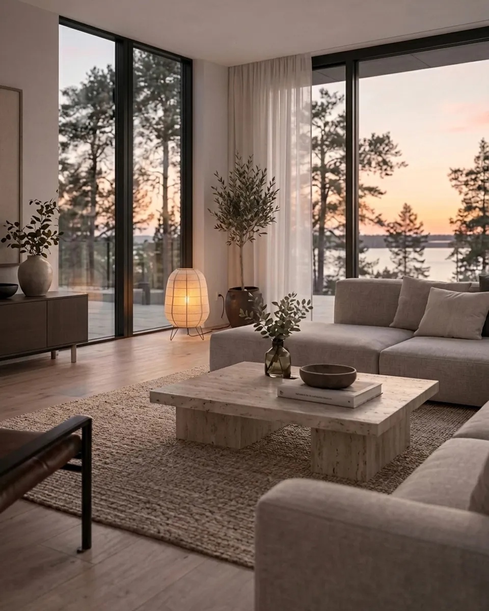 Delino Beige golvlampa från By Rydéns - Delino &auml;r en stilren golvlampa som kombinerar naturliga material med en mjuk och tidl&ouml;s design.