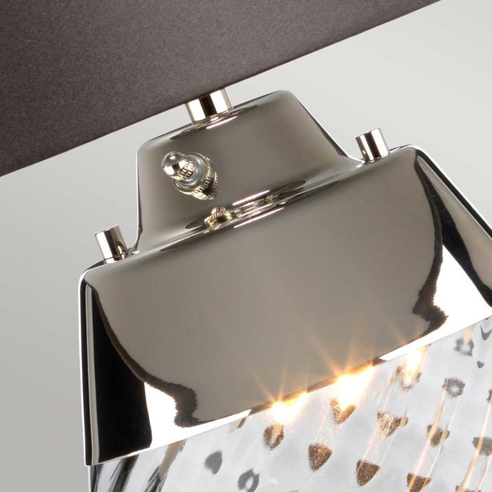 Lena 74cm Grå/rökfärgad bordslampa från Elstead Lighting - Till basen ing&aring;r en utbytbar GU10 ljusk&auml;lla p&aring; 7W med 3000K varmvitt ljus och 620lm.