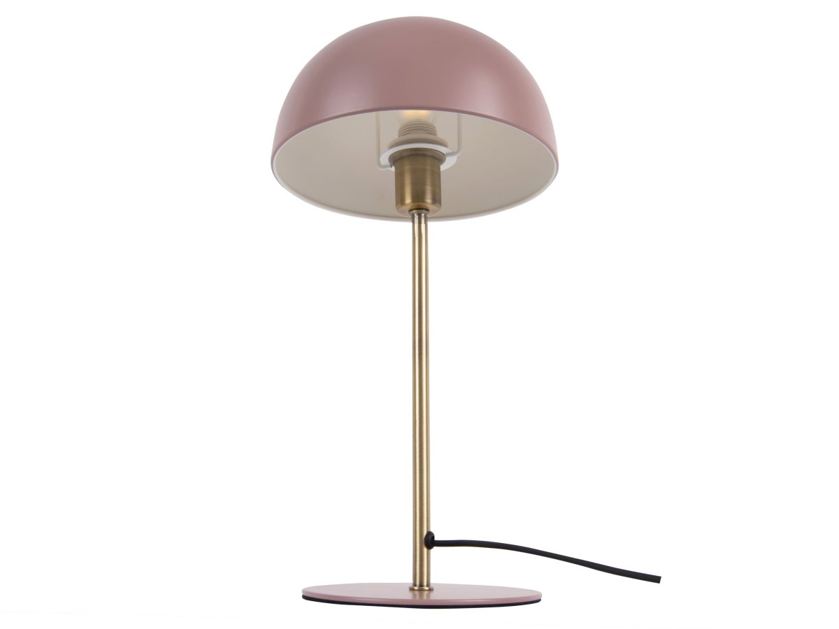 Bonnet 40cm Rosa bordslampa från Leitmotiv - Den puderrosa sk&auml;rmen tillsammans med eleganta m&auml;ssingsdetaljer skapar ett stilrent och trendigt uttryck, samtidigt som lampan sprider ett varmt och behagligt ljus.