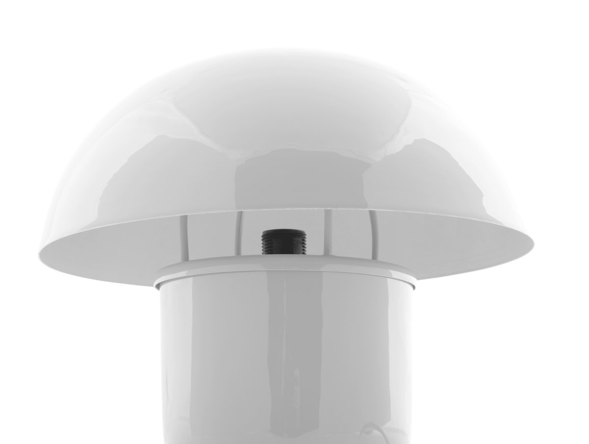 Mushroom 25cm Vit bordslampa från Leitmotiv - Lampans kupa skapar ett bl&auml;ndfritt ljus och riktar ljuset ned&aring;t, vilket ger en behaglig och st&auml;mningsfull belysning.