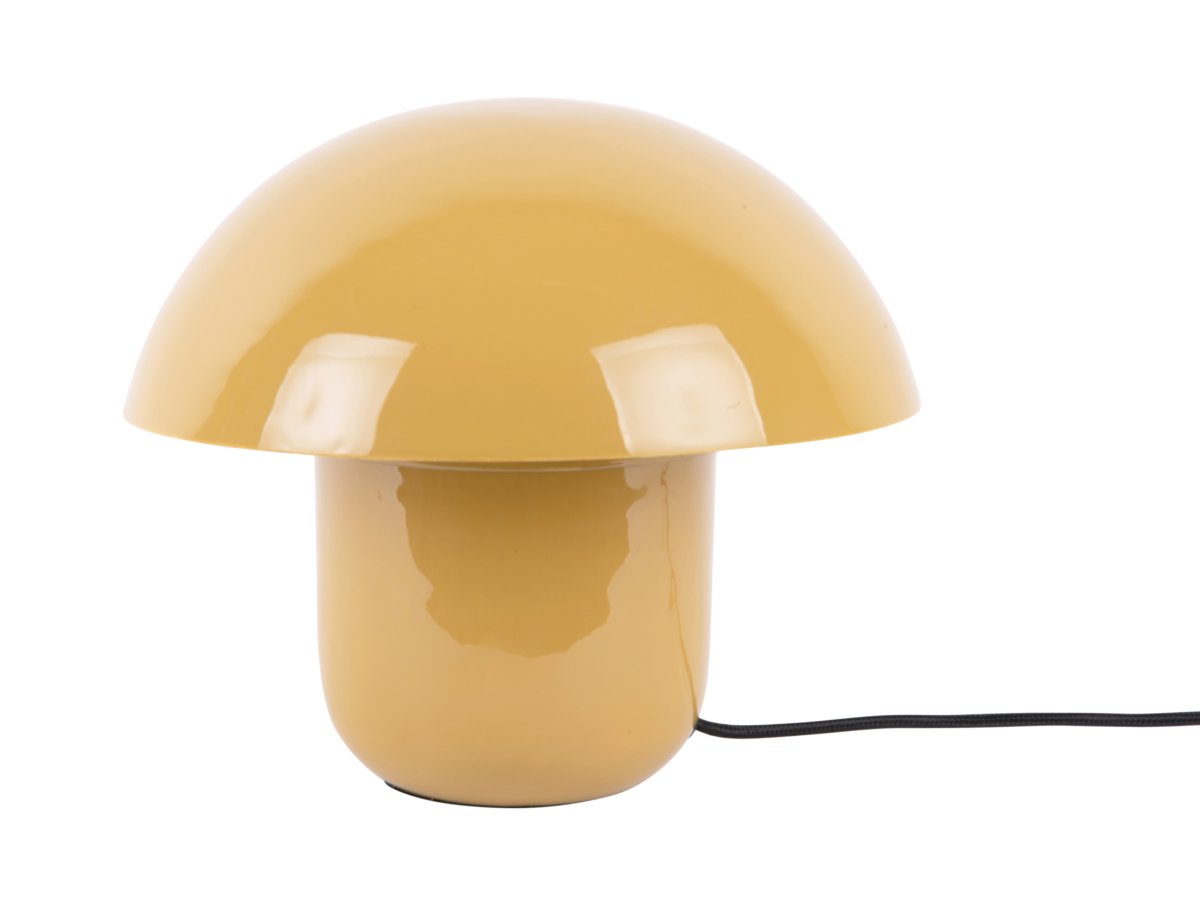 Mushroom 25cm Gul bordslampa från Leitmotiv - Lampans kupa skapar ett bl&auml;ndfritt ljus och riktar ljuset ned&aring;t, vilket ger en behaglig och st&auml;mningsfull belysning.