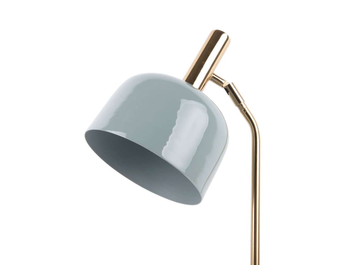 Smart 56cm Blå bordslampa från Leitmotiv - Den blanka, emaljerade finishen i dov bl&aring; nyans tillsammans med eleganta gulddetaljer ger lampan ett unikt och i&ouml;gonfallande uttryck.