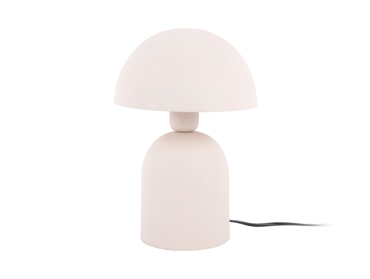 Boaz Mini 30cm Beige bordslampa från Leitmotiv - Boaz bordslampa i metall har en modern och stilren design med en trendig, svampformad silhuett.