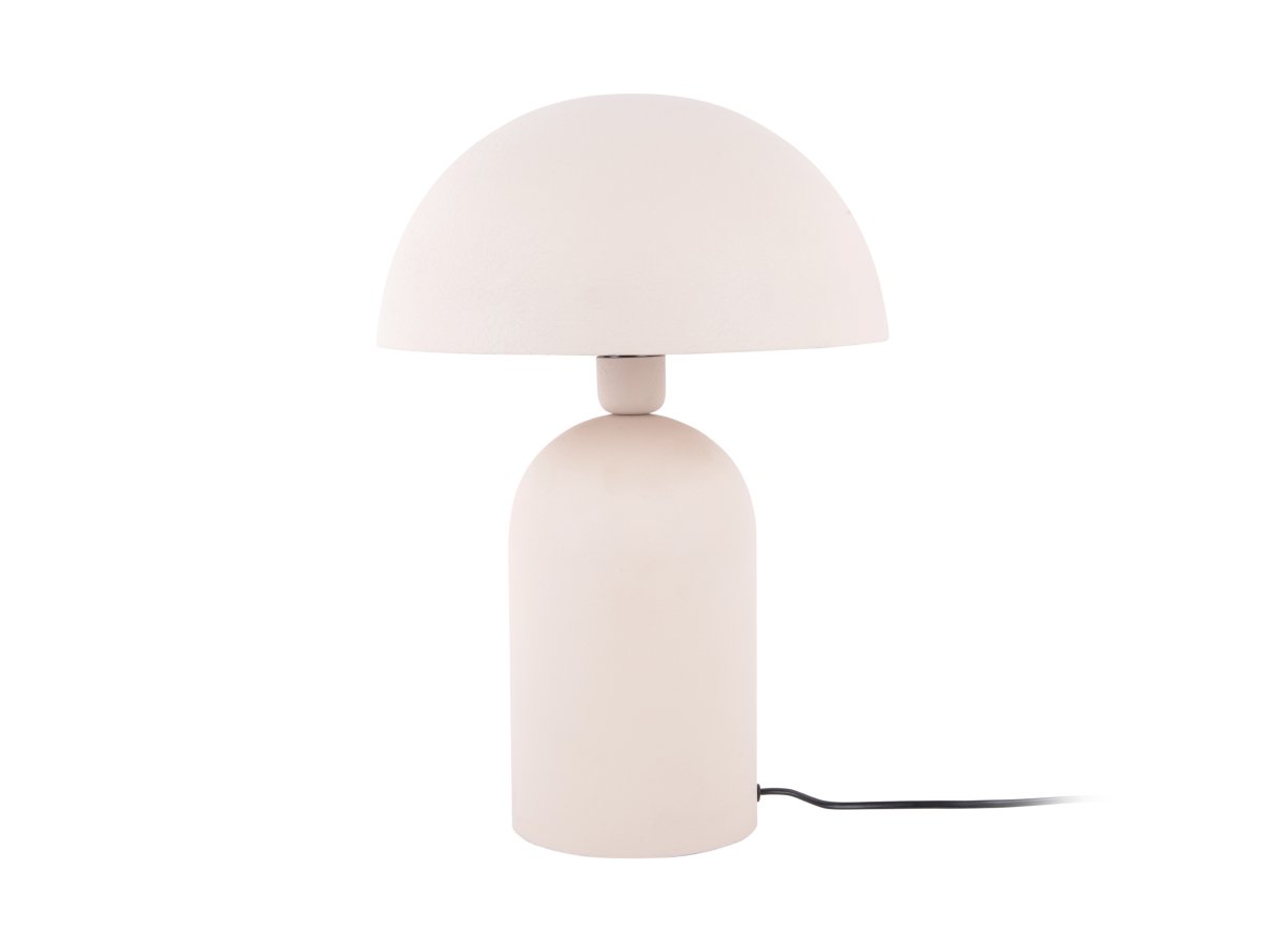 Boaz 43cm Beige bordslampa från Leitmotiv - Boaz bordslampa i metall har en modern och stilren design med en trendig, svampformad silhuett.
