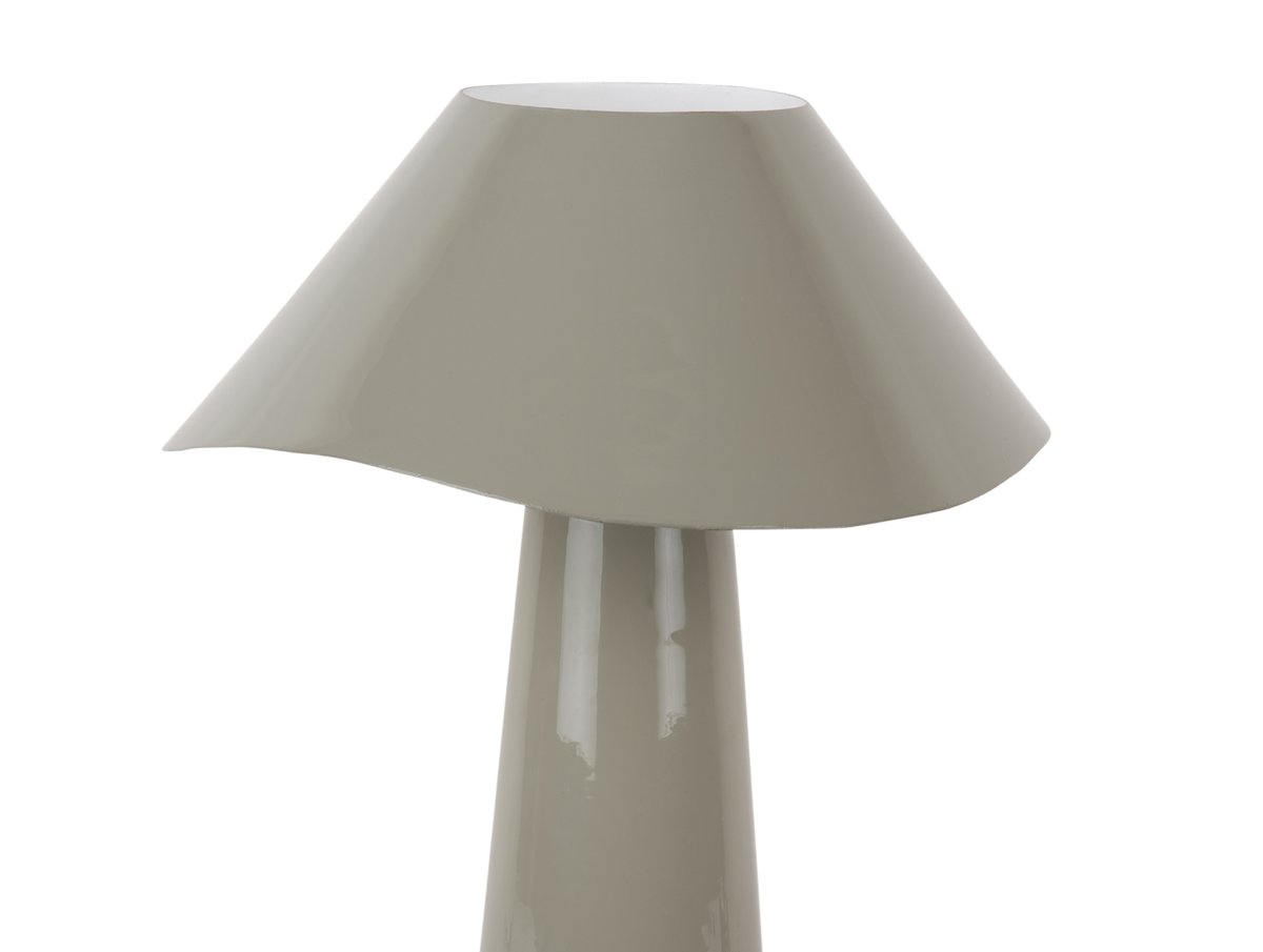 Ameno 33cm Grå bordslampa från Leitmotiv - Ameno &auml;r en stilren bordslampa i metall med blank gr&aring; finish som ger ett mjukt och harmoniskt uttryck.