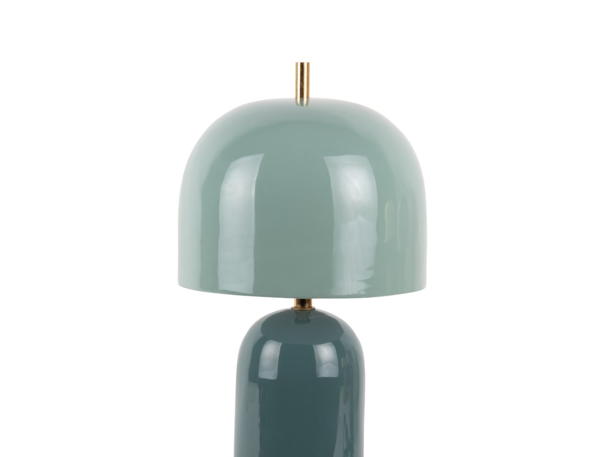 Rico 43cm Blå bordslampa från Leitmotiv - Lampfoten i en dov jeansbl&aring; nyans kombineras med en ljusare bl&aring; sk&auml;rm, vilket skapar en mjuk och modern kontrast.
