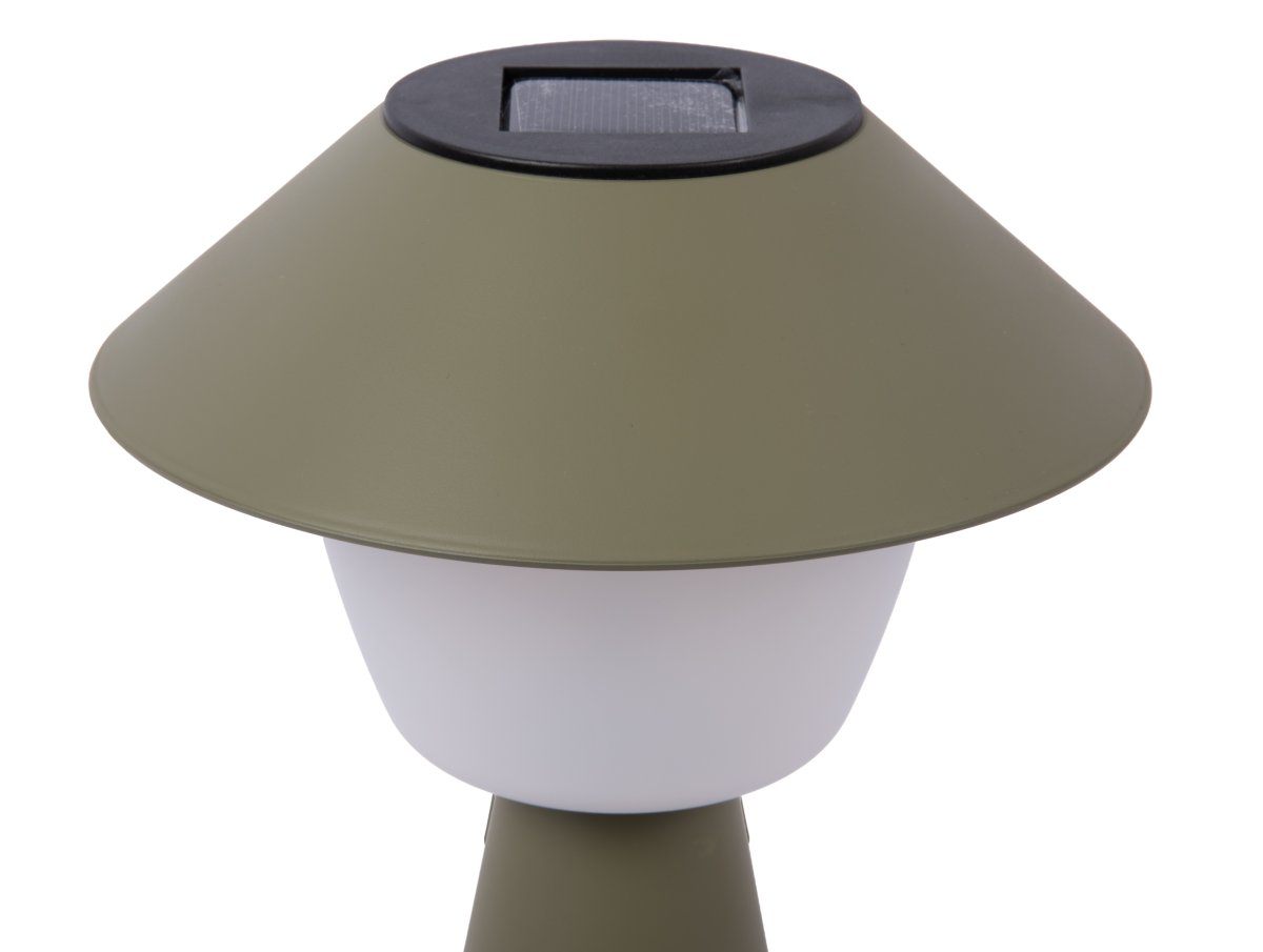 Marioneta 32cm Mörkgrön solcellslampa från Leitmotiv - Den &auml;r tillverkad av plast i en m&ouml;rk gr&ouml;n nyans med en vit kupa som sprider ett mjukt och behagligt ljus.