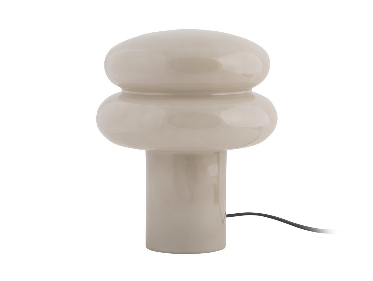Incesante 24cm Grå bordslampa från Leitmotiv - Incesante &auml;r en skulptural bordslampa helt i glas med en varmgr&aring; nyans som ger ett varmt och st&auml;mningsfullt ljus.