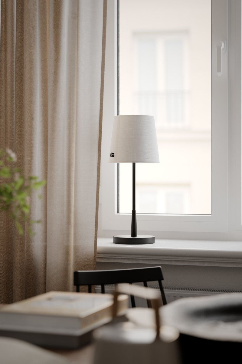 Lumi 48cm Mattsvart bordslampa från By Rydéns - Levereras med 2m svart sladd, str&ouml;mbrytare och stickkontakt.