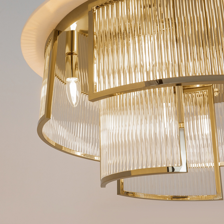 Frame Ø65 Guld plafond från Maytoni - Perfekt att placera i hallen, sovrummet eller vardagsrummet d&auml;r den b&aring;de ger funktionellt ljus och en dekorativ touch.