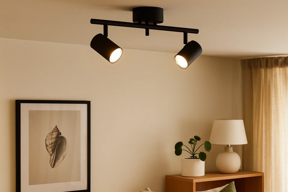 Omega 2 Svart spotlight från Nordic Lighting - Omega &auml;r en klassisk spotlight med tidl&ouml;s design i mattsvart metall.