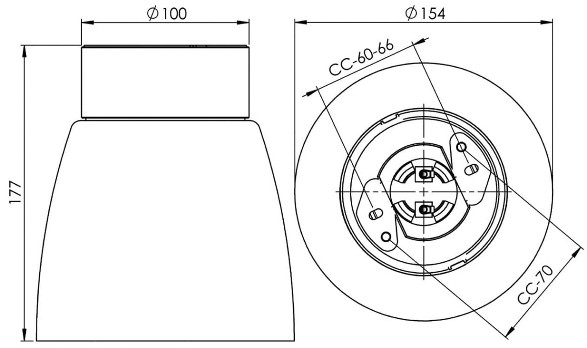 Open Klara Ø15 Grå badrumslampa från Ifö electric - Plafondens robusta material i porslin och diffusa opalglas ger en sofistikerad touch till ditt hem, samtidigt som den sm&auml;lter in i olika inredningsstilar.