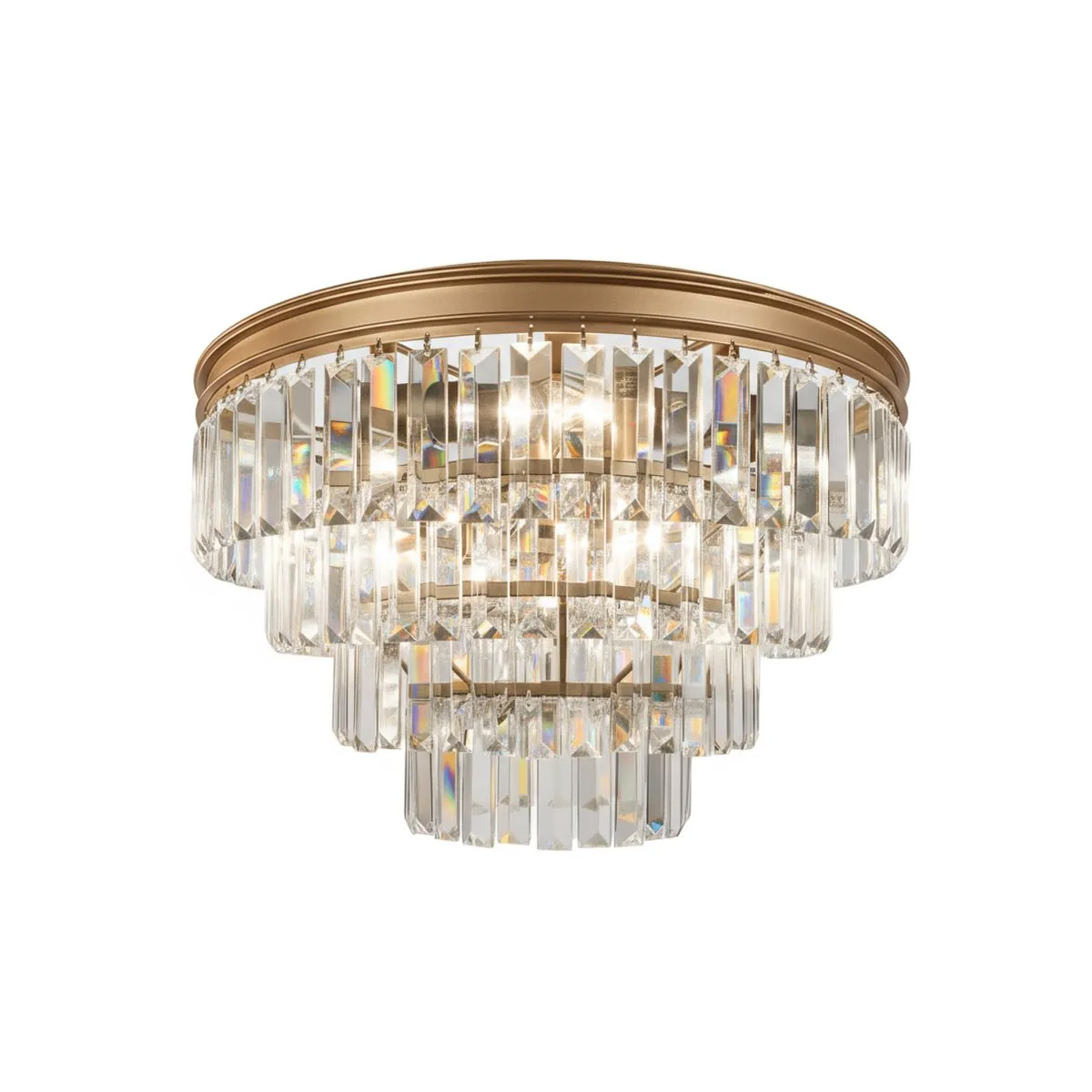 Lampan - Oxford Ø50 - Kristallkrona - Antikmässing