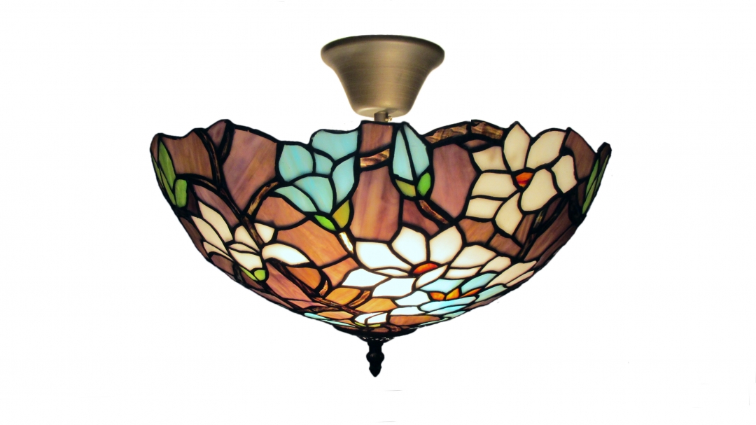 Zoom bild av Secret Garden Ø40 Flerfärgad från Norrsken Design - Secret Garden &auml;r en klassisk Tiffany lampa med vacker design med blommor i olika f&auml;rger.