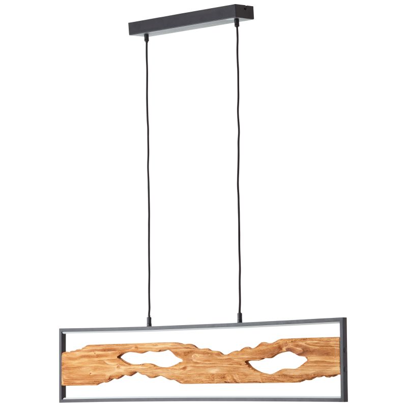 Chaumont 100cm Trä taklampa från Brilliant - Chaumont &auml;r en stilfull pendel som g&ouml;r sig lika bra som belysning &ouml;ver k&ouml;ks&ouml;n eller matbordet och blir dekorativ detalj i rummet.