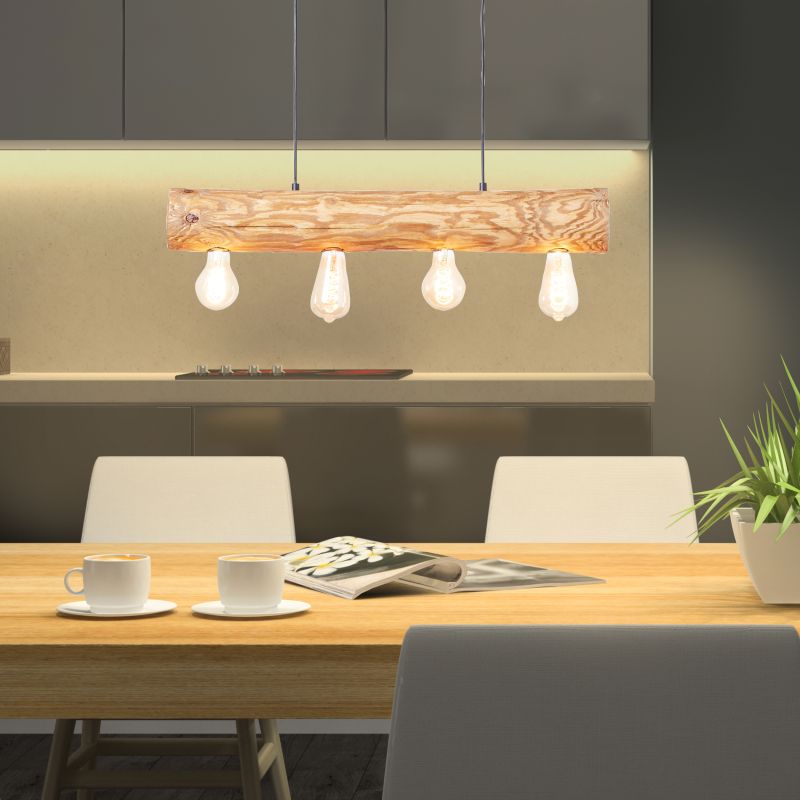 Trabo 70cm Trä taklampa från Brilliant - Trabo &auml;r en stilren pendel som enkelt sm&auml;lter in i hemmet.
