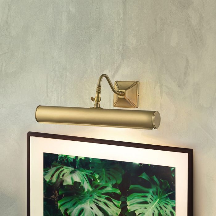 Picture 36cm Borstad mässing från Elstead Lighting - En enkel serie av stilrena och eleganta tavelbelysningar i borstad m&auml;ssing-finish.