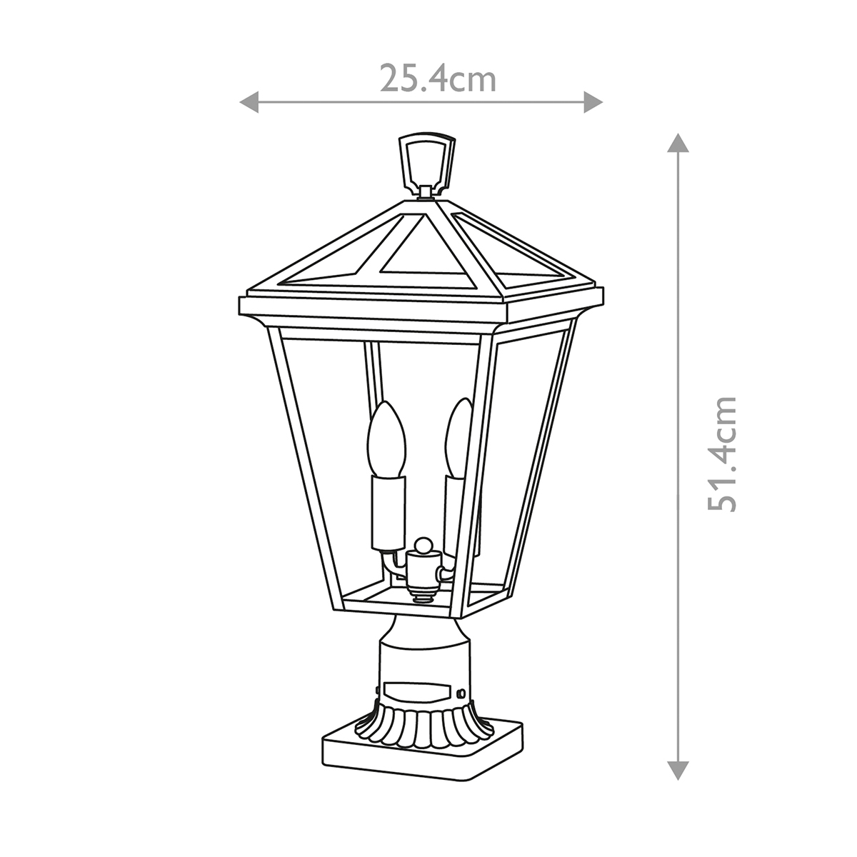 Alford Place 50cm Svart från Elstead Lighting - Alford Place &auml;r en stilren och klassisk portlykta som ger din entr&eacute; eller tr&auml;dg&aring;rd en elegant touch.