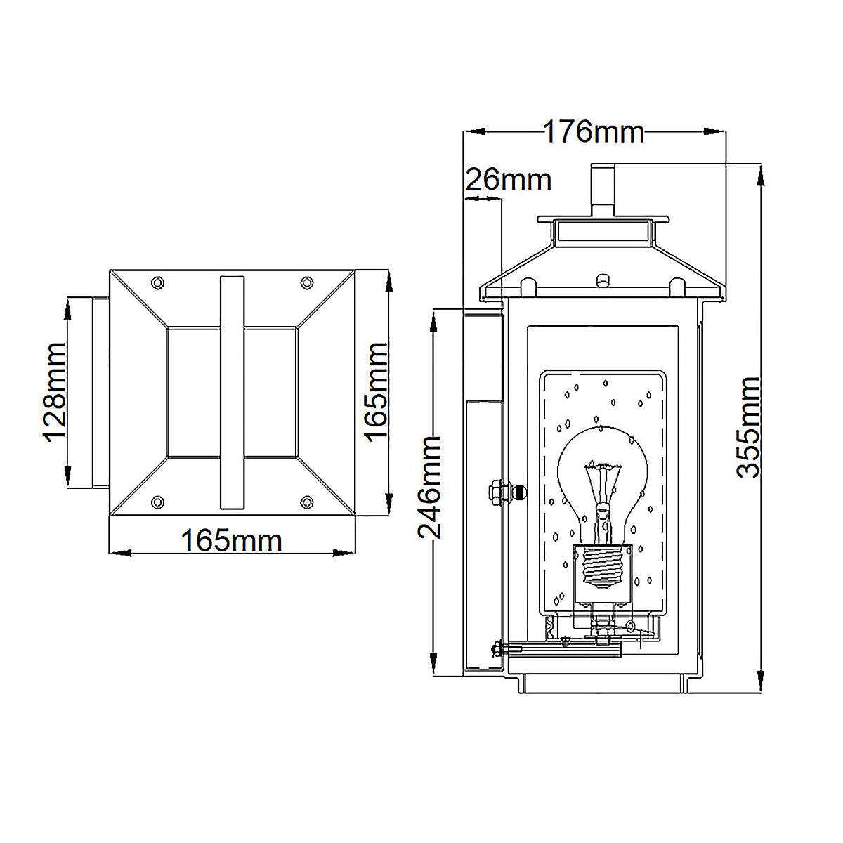 Atwater 35cm Svart utelampa från Elstead Lighting - Med IP44-klassning &auml;r Atwater skyddad mot fukt och v&auml;derp&aring;verkan, vilket g&ouml;r den till en elegant och l&aring;ngvarig l&ouml;sning f&ouml;r entr&eacute;er, uteplatser och tr&auml;dg&aring;rdsmilj&ouml;er.