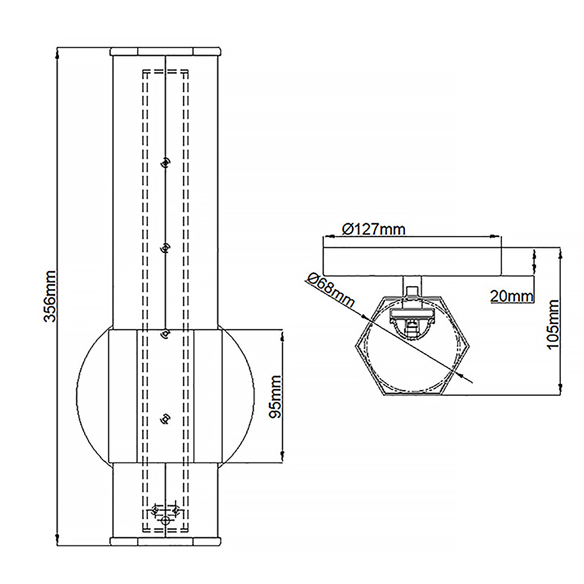 Facet 35cm Krom badrumslampa från Elstead Lighting - Facet &auml;r en modern och stilren badrumslampa som kombinerar funktion och estetik.