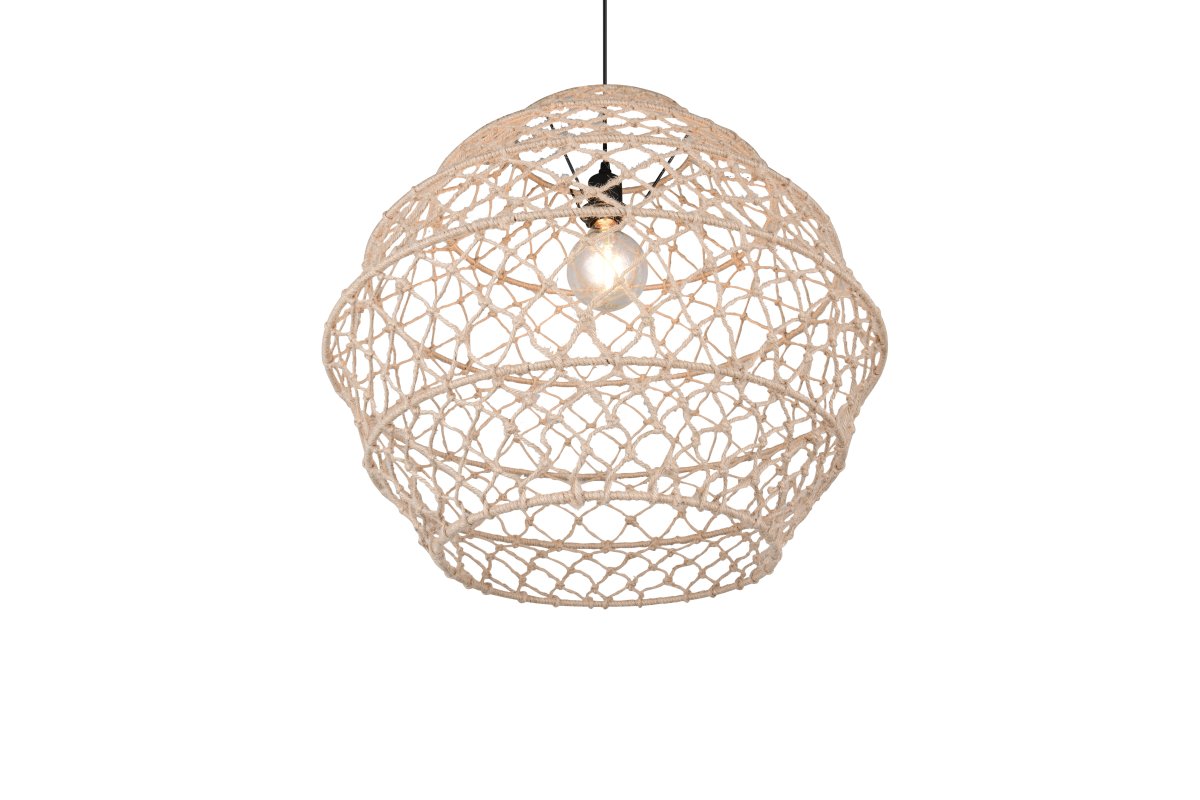 Hive Ø60 Natur taklampa från Trio Lighting - Hive &auml;r en modern pendel av naturliga material som medf&ouml;r en varm och harmonisk st&auml;mning till hemmet.
