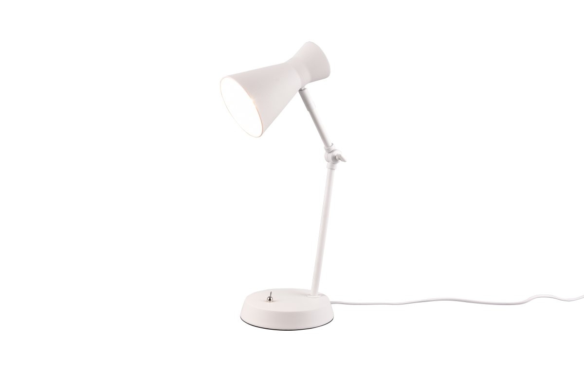 Enzo 50cm Vit skrivbordslampa från Trio Lighting - Den minimalistiska och diskreta designen hos ENZO &auml;r &ouml;vertygande och s&auml;tter p&aring; ett skickligt s&auml;tt scenen f&ouml;r din inredning.