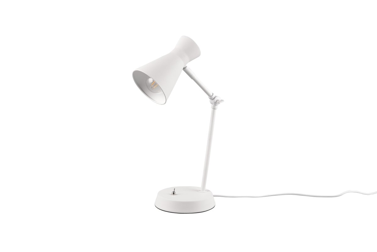 Enzo 50cm Vit skrivbordslampa från Trio Lighting - Den minimalistiska och diskreta designen hos ENZO &auml;r &ouml;vertygande och s&auml;tter p&aring; ett skickligt s&auml;tt scenen f&ouml;r din inredning.