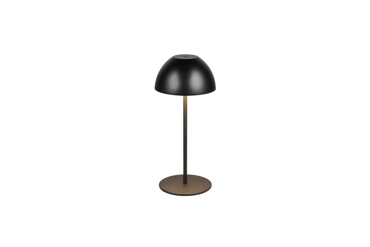 Ortiz 20cm Svart portabel från Trio Lighting - Medf&ouml;ljer 1m USB kabel f&ouml;r uppladdning och lampan laddas upp p&aring; 2h och kan sedan lysa i upp till 3h.