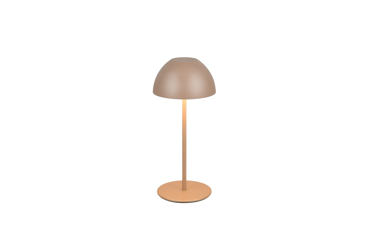 Ortiz 20cm Ljusbrun portabel från Trio Lighting - Medf&ouml;ljer 1m USB kabel f&ouml;r uppladdning och lampan laddas upp p&aring; 2h och kan sedan lysa i upp till 3h.