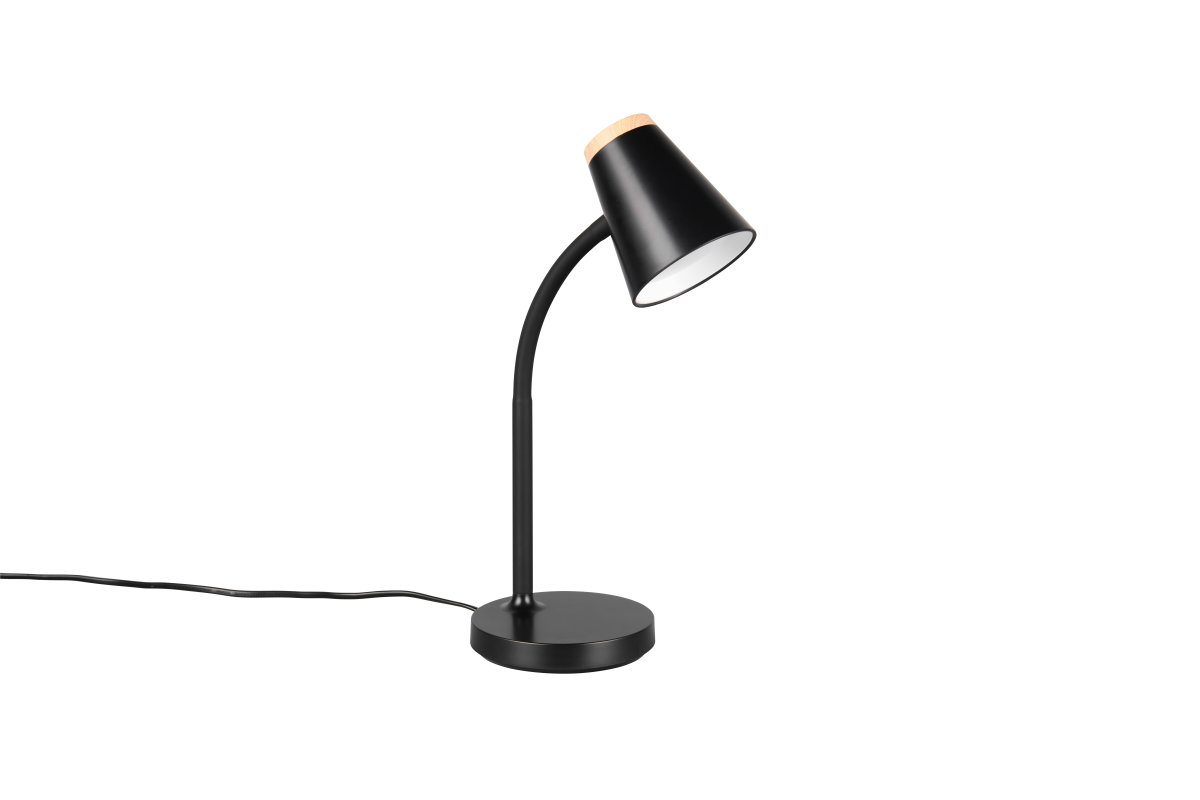 Pongo 36cm Svart skrivbordslampa från Trio Lighting - Med sin n&auml;tta form och r&ouml;rliga arm &auml;r Pongo m&aring;ngsidig och sm&auml;lter enkelt in i alla hem och stilar.