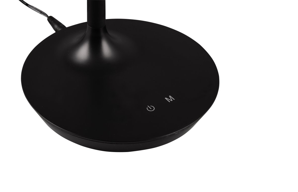 Toro 38cm Svart skrivbordslampa från Trio Lighting - Justeringen av f&auml;rgtemperaturen mellan varmvitt till kallvit ljus &auml;r lika imponerande som den praktiska 4-stegs touch-funktionen p&aring; lampfoten.