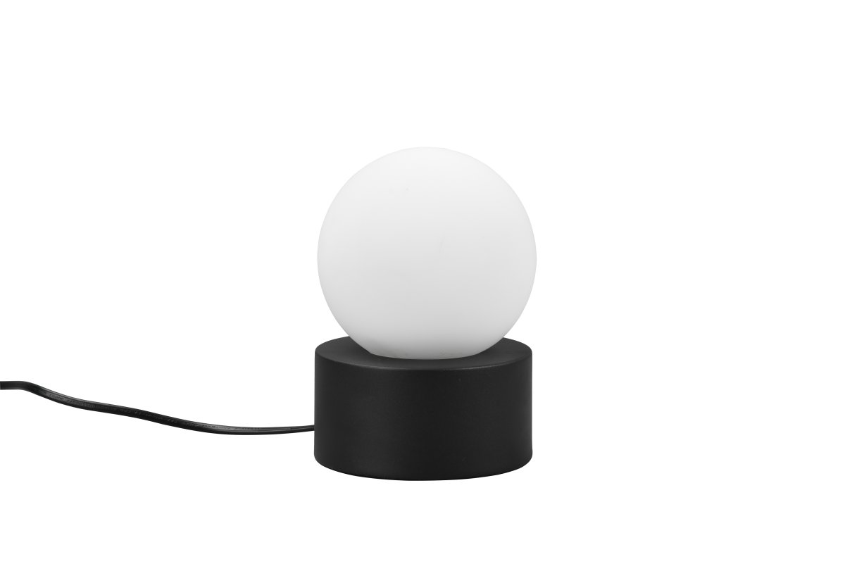 Countess 17cm Svart bordslampa från Trio Lighting - Utrustad med en praktisk ON/OFF-touchfunktion p&aring; lampfoten hittar denna bordslampa en plats &ouml;verallt.