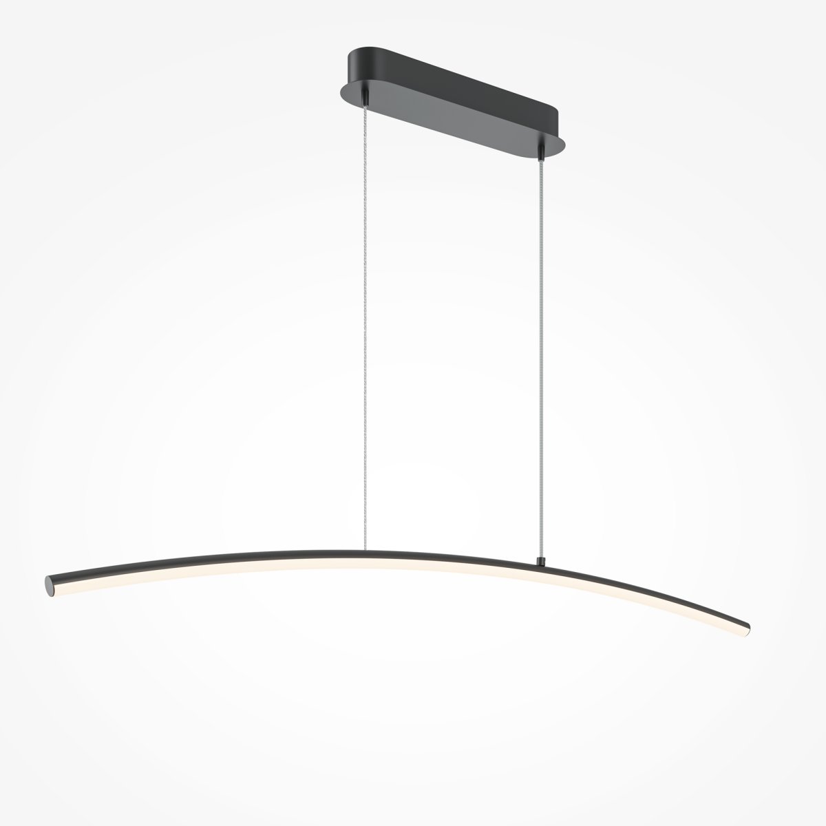 Light Reflection 98cm Svart taklampa från Maytoni - Den har en justerbar f&auml;rgtemperatur fr&aring;n 3000K varmvitt ljus till 4000K vitt ljus, vilket g&ouml;r den perfekt f&ouml;r att anpassa ljuset efter st&auml;mningen.