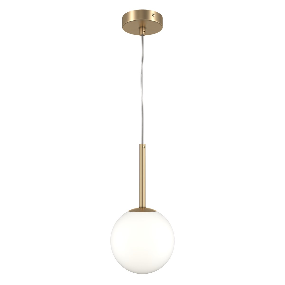 Basic form Ø15 Guld taklampa från Maytoni - Med sin mjuka opalglasglob och en smal metallisk armatur i en guldfinish, ger lampan ett vackert och behagligt ljus som passar perfekt i b&aring;de moderna och klassiska inredningsstilar.
